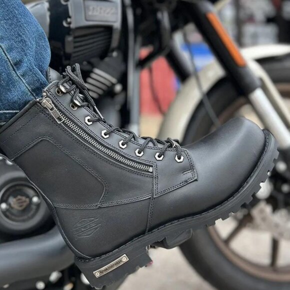 Stonewolf - Men's Leather Motorcycle Biker Boots - Picture 1 of 1